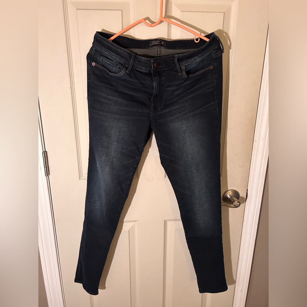 Abercrombie & Fitch-Harper Super Skinny Jeans, Dark Blue-Size 8/29